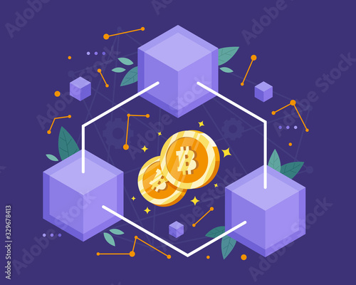 Blockchain technology concept