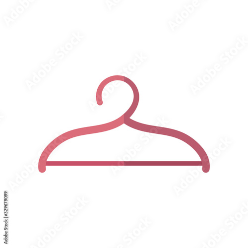 clothes hanger icon, flat style