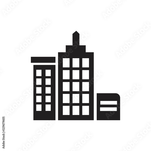 Building icon template black color editable. Building icon symbol Flat vector illustration for graphic and web design. © Alwie99d