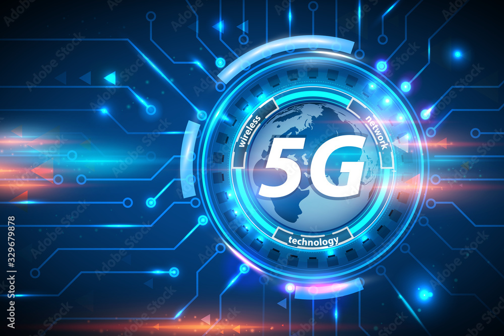 5G wireless network technology concept background 5G wireless network technology concept background
