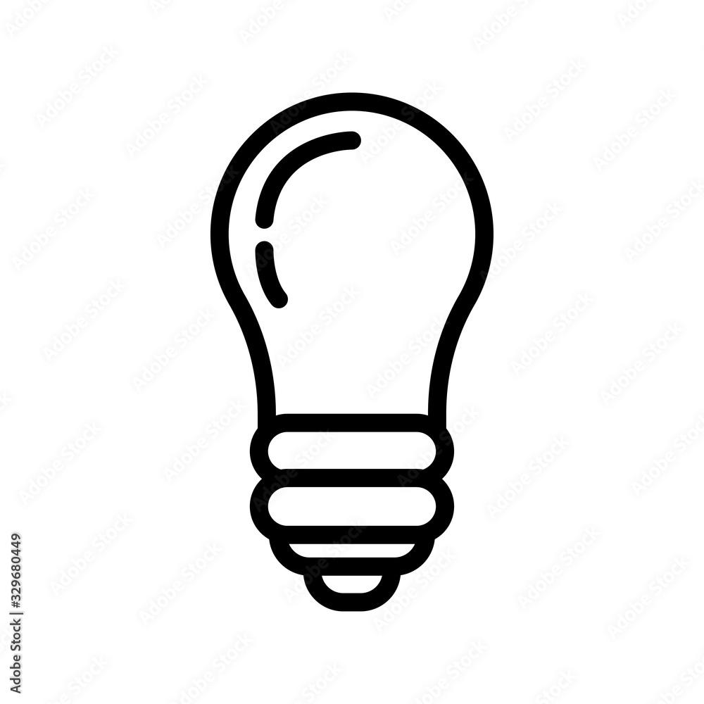 bulb light line style icon bulb light line style icon