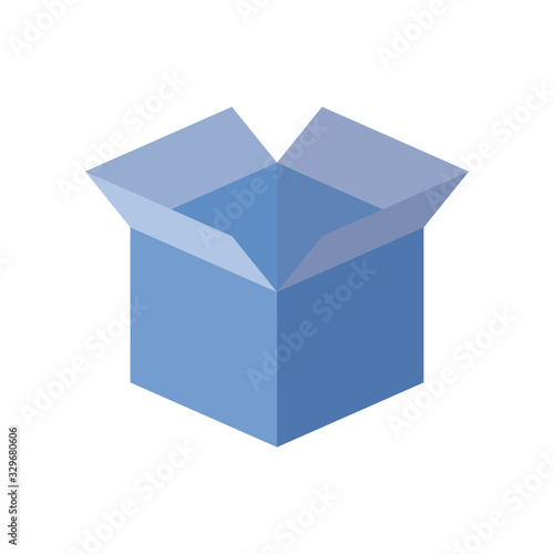 opened box icon, flat style