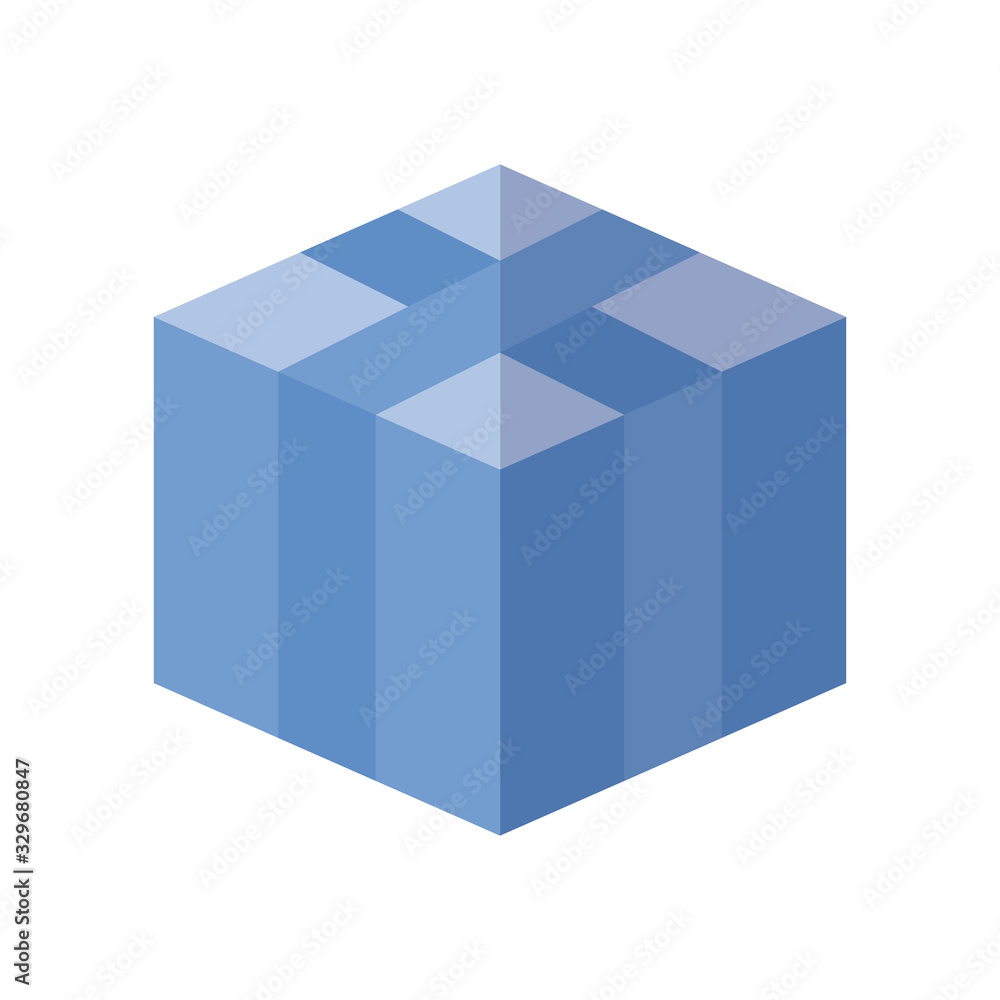Fototapeta premium package box icon, flat style