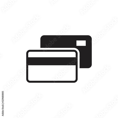Credit Card vector icon template black color editable. Credit Card vector icon symbol Flat vector illustration for graphic and web design.