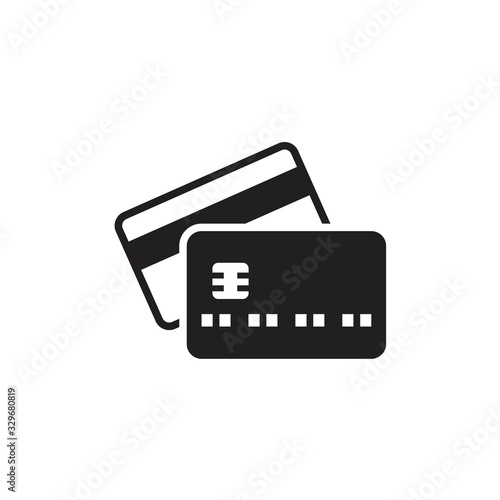 Credit Card vector icon template black color editable. Credit Card vector icon symbol Flat vector illustration for graphic and web design.