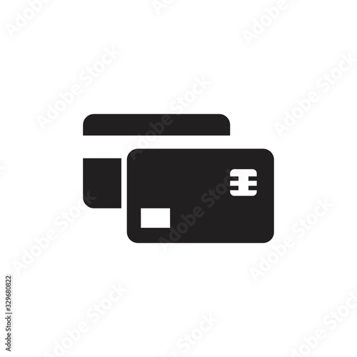 Credit Card vector icon template black color editable. Credit Card vector icon symbol Flat vector illustration for graphic and web design.