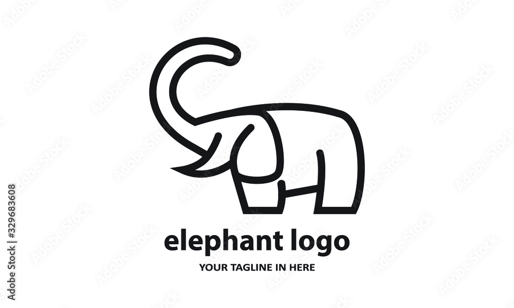 The concept of modern Sderhana elephant logo design is easy to remember The concept of modern Sderhana elephant logo design is easy to remember