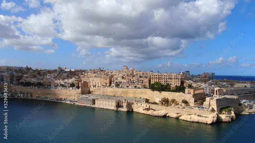 Aerial view over Malta and the city of Valletta - aerial photography Aerial view over Malta and the city of Valletta - aerial photography