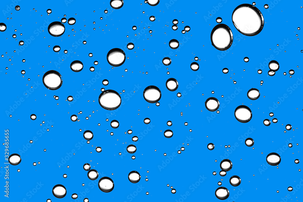 White air bubbles texture. Sparkling fizzy water background. Round shapes pattern.