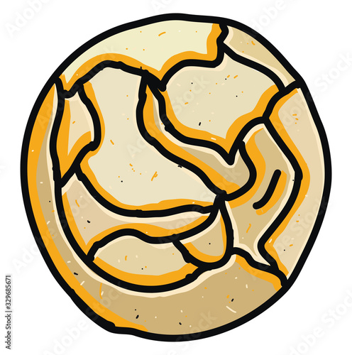 Hummus, illustration, vector on white background.