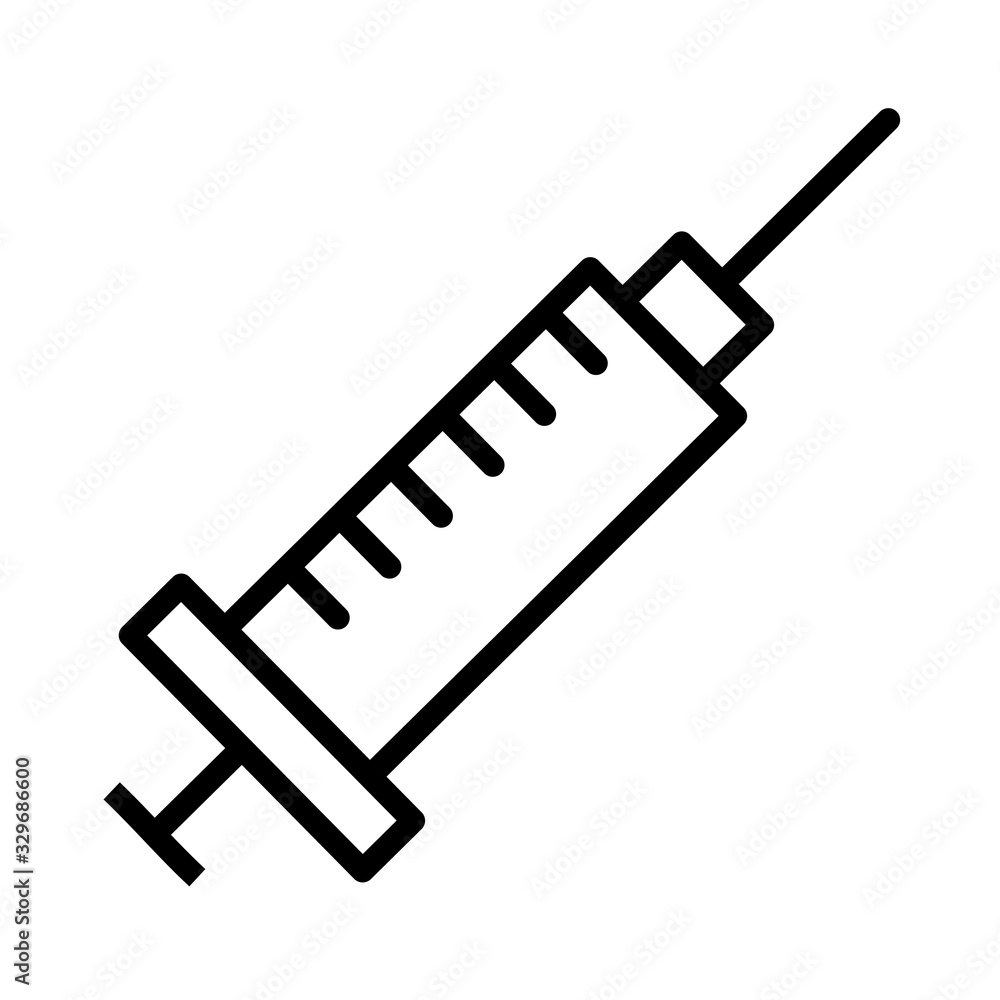 injection drug line style icon injection drug line style icon