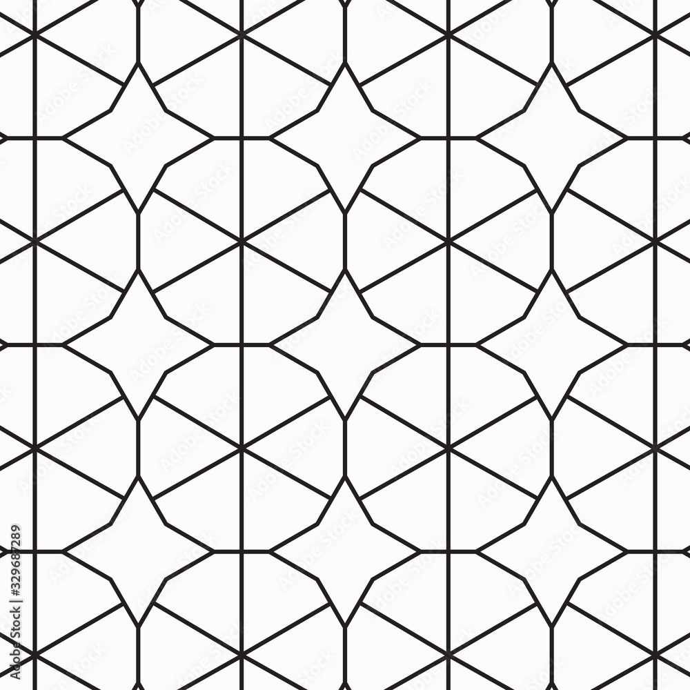 Fototapeta premium Pattern geometry background. Pattern is on swatch panel.