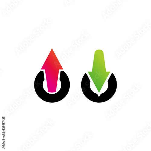 upload and download logo icon vector isolated