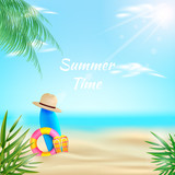 summer time background with element summer