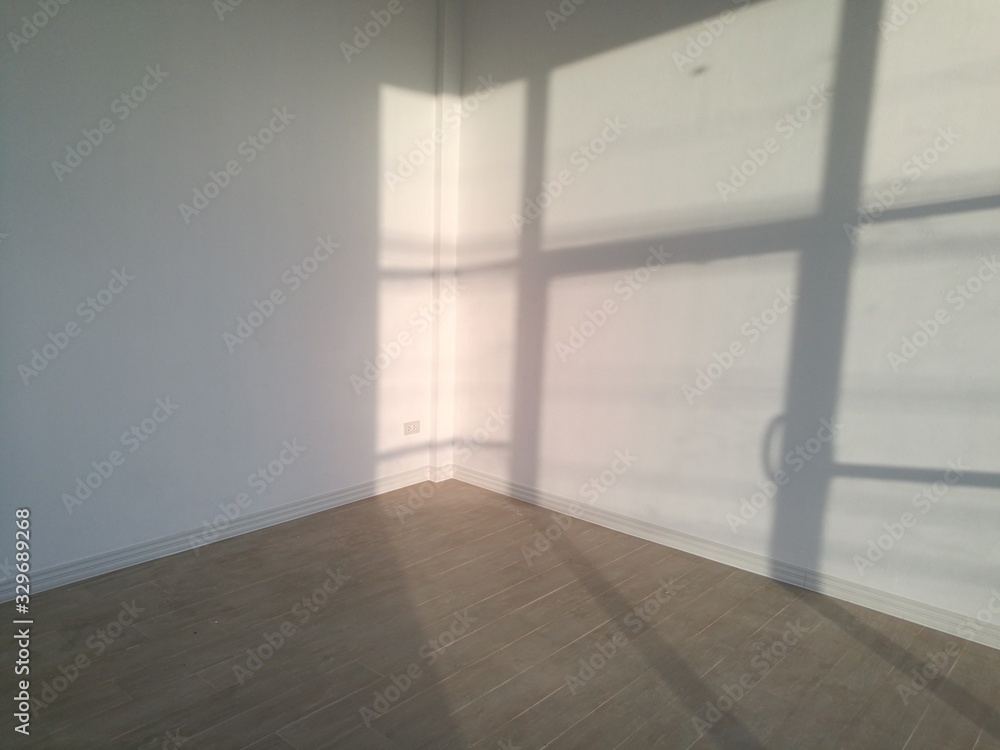 Fototapeta premium empty room with window and light
