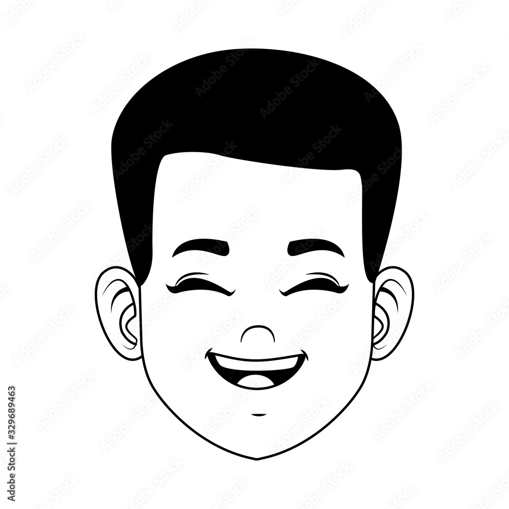 happy little boy head avatar character happy little boy head avatar character