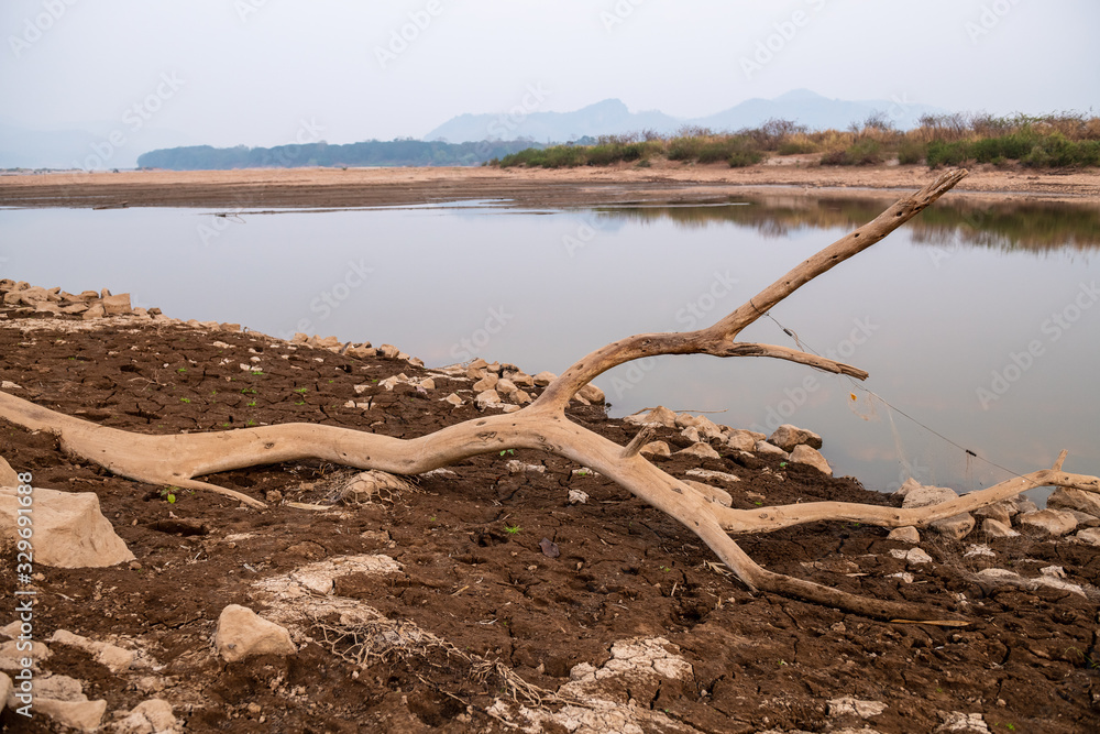 Water levels often run low on the Mekong River downstream from upstream dams.