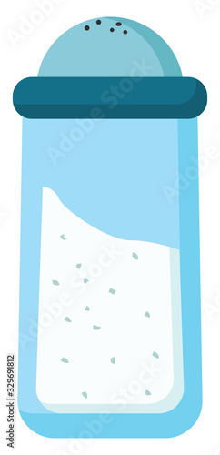 Salt shaker, illustration, vector on white background.