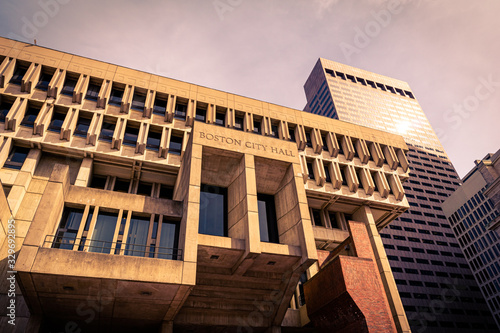 Tableau sur toile Boston City Hall