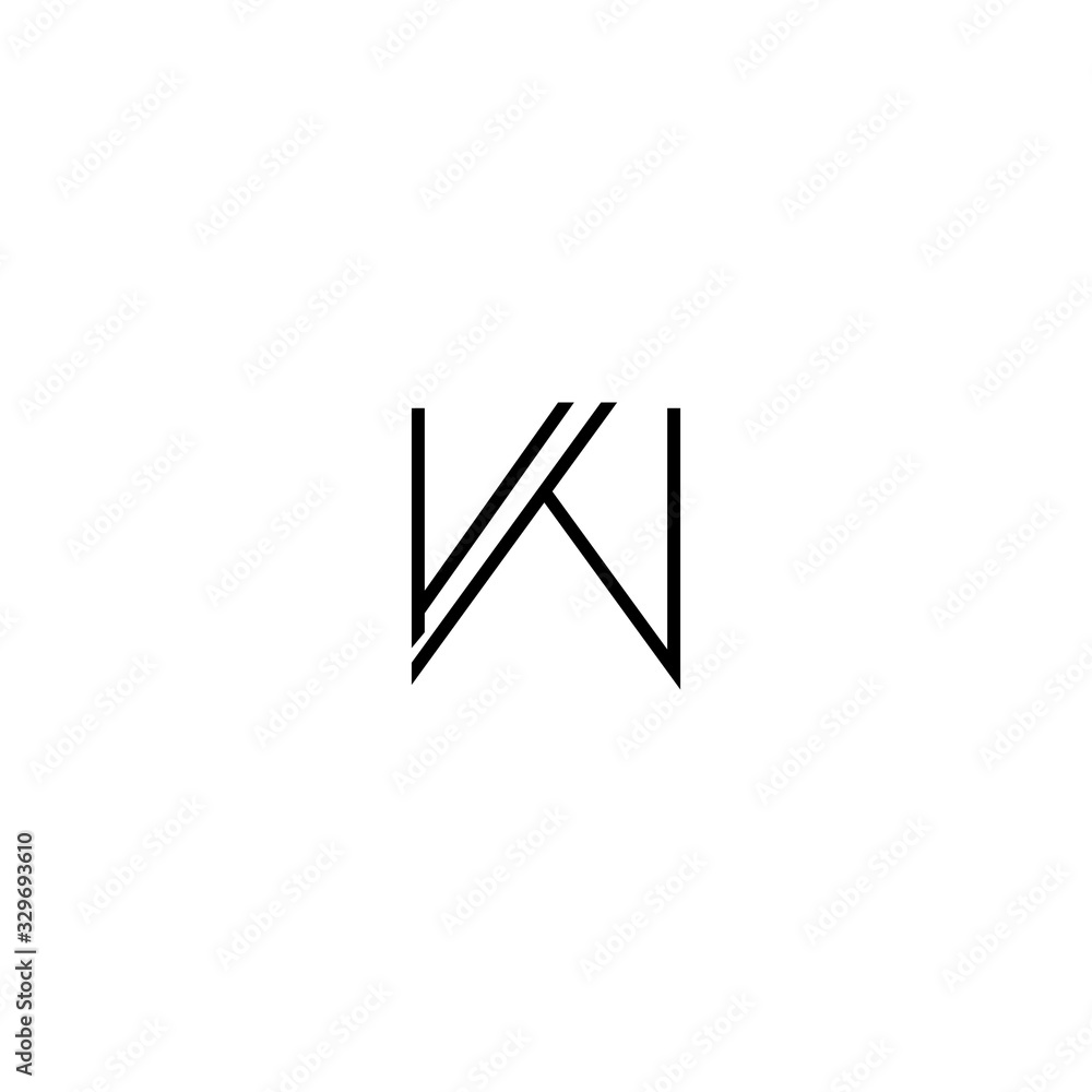 KW WK Letter Logo Design Vector KW WK Letter Logo Design Vector