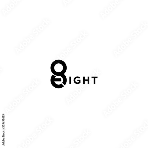 Number eight 8 logo design