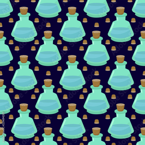 Elixir pattern, illustration, vector on white background.