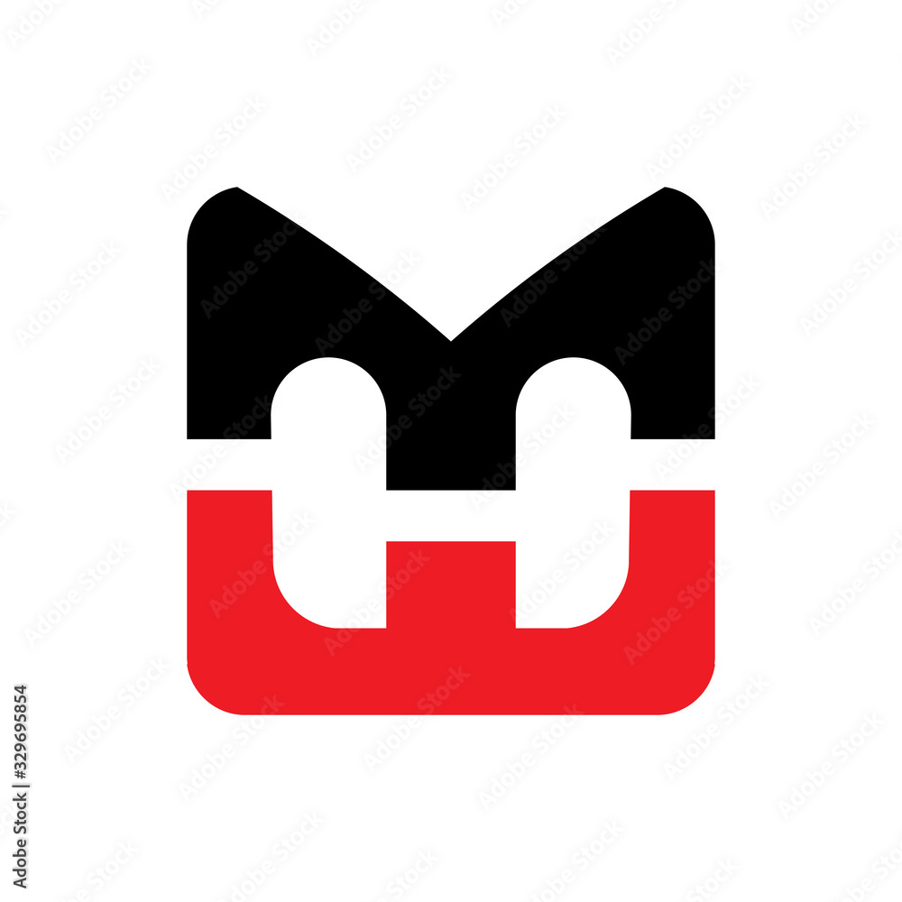 Obraz premium MW or WM letter logo design vector