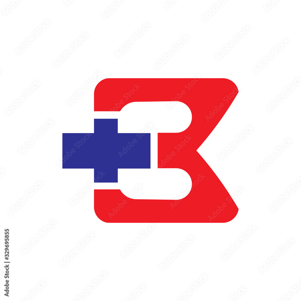 Fototapeta premium B Plus logo design vector