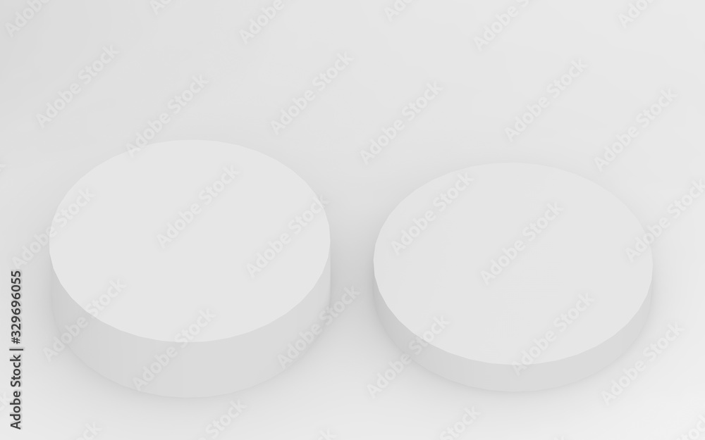 3d gray white bright cylinder podium minimal studio background. Abstract 3d geometric shape object illustration render. 3d gray white bright cylinder podium minimal studio background. Abstract 3d geometric shape object illustration render.