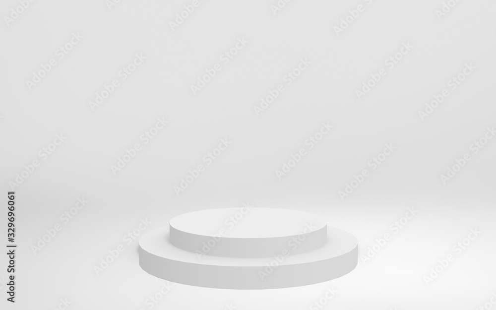 3d gray white bright cylinder podium minimal studio background. Abstract 3d geometric shape object illustration render. 3d gray white bright cylinder podium minimal studio background. Abstract 3d geometric shape object illustration render.
