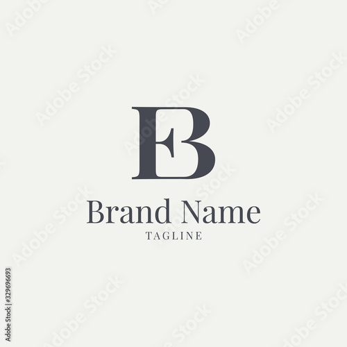 EB fashion elegance luxury logo grey