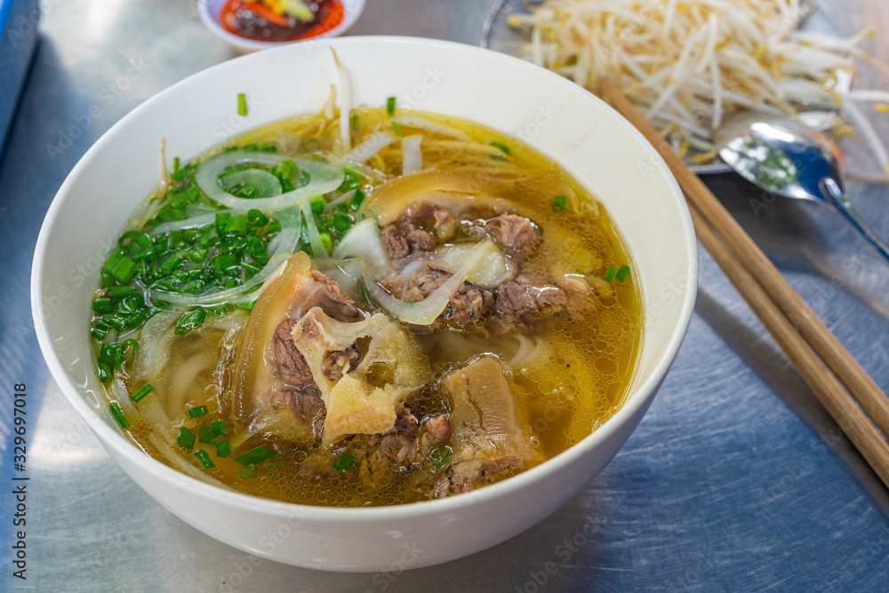 Delicious Vietnamese traditional dish- Pho beef and meat balls noodle Delicious Vietnamese traditional dish- Pho beef and meat balls noodle