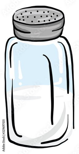Salt in tube, illustration, vector on white background.