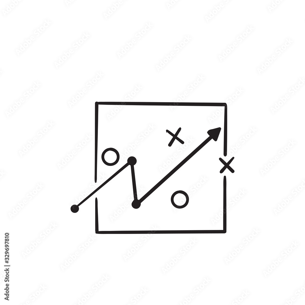strategy icon illustration.hand drawn doodle style.vector isolated strategy icon illustration.hand drawn doodle style.vector isolated