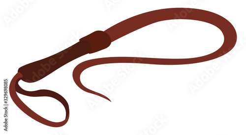 Whip, illustration, vector on white background.