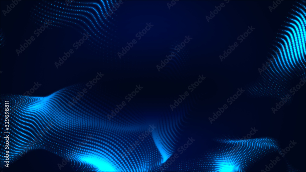 Dot white blue wave light screen gradient texture background. Abstract technology big data digital background. 3d rendering. Dot white blue wave light screen gradient texture background. Abstract technology big data digital background. 3d rendering.