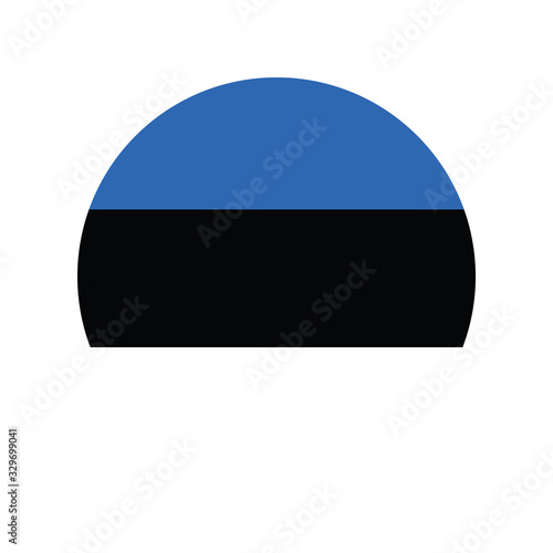Foto Simple vector button flag - Estonia, Estonia flag, official colors and proportion correctly