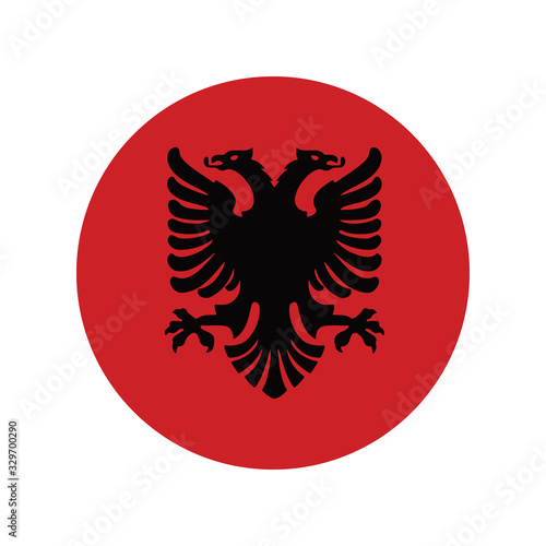 Flag of Albania. Vector illustration eps 10.