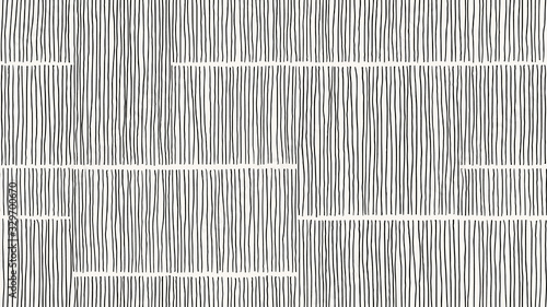 Abstract seamless pattern, vertical line art ink drawing in black on light grey