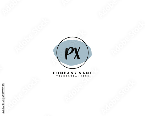 Letter PX handwrititing logo with a beautiful template