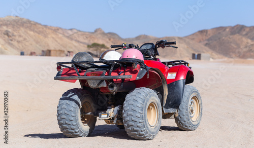 A vehicle for racing in the Sahara. Tours of the desert on Quad bikes. ATV safaris.