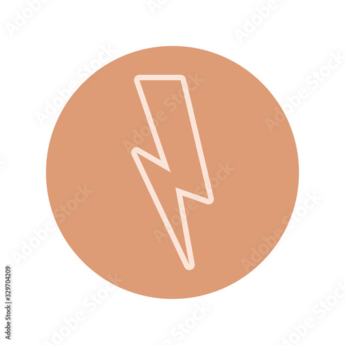 power ray block and line icon