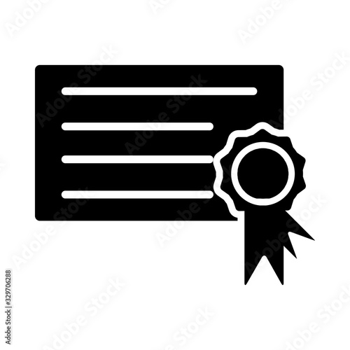 certificate icon vector template