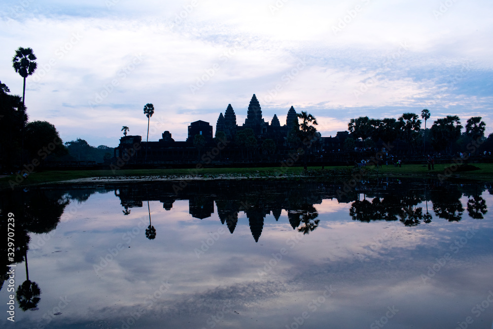 Angkor Wat Siem Reap Cambodia - Temple Reflection.