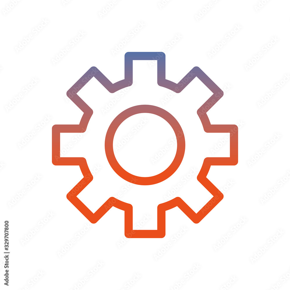 gear settings setup isolated icon