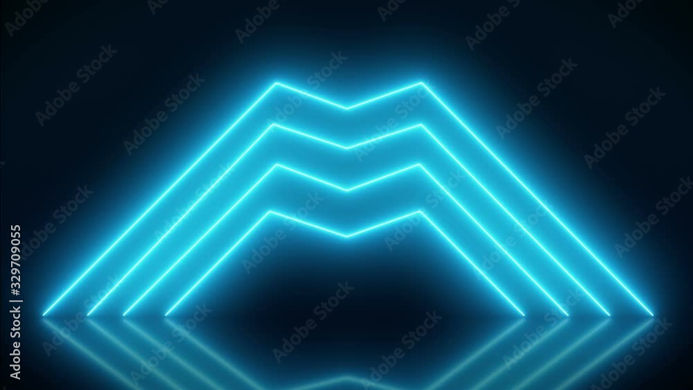 Video animation of glowing neon lines in magenta on reflecting floor. - Abstract background - laser show - seamless loop Video animation of glowing neon lines in magenta on reflecting floor. - Abstract background - laser show - seamless loop
