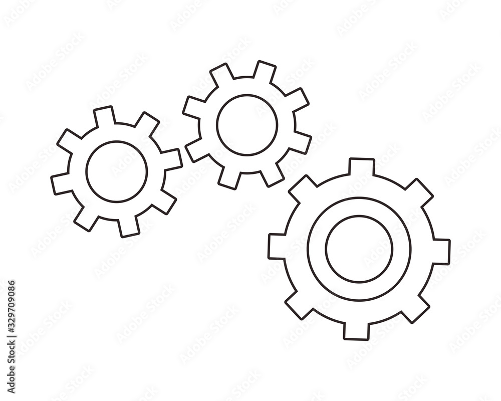 gears settings machine isolated icon