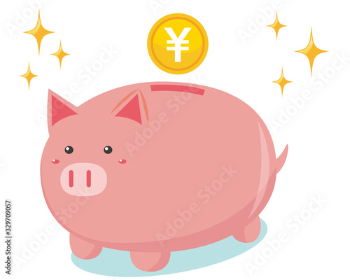 豚　ぶたの貯金箱　貯金箱　お金　コイン　￥