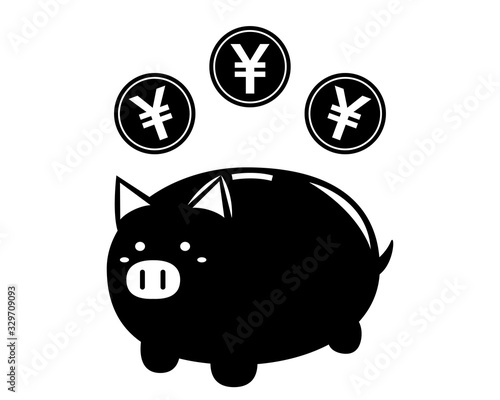 豚　ぶたの貯金箱　貯金箱　お金　コイン　￥