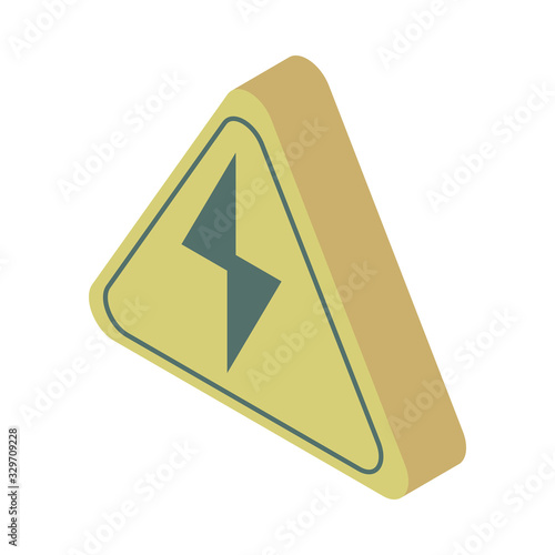 energy triangle label caution icon
